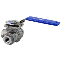 Шаровой кран DN.ru L-тип стандартнопроходной RP.SS316.200.MM-ISO Ду20 Ру63, ISO-фланец D160-07663