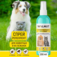 Спрей от блох и клещей для собак и кошек WALNUT 200 мл WLN0534