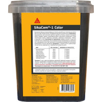 Высококачественный порошкообразный краситель для бетона и растворов SIKA Cem-1 Color чёрный 1КГ 614054