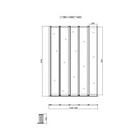 Душевая шторка на ванну VINCEA 1200x1400, хром, стекло прозрачное VSB-32120CL