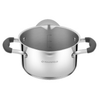 Кастрюля MAUNFELD LAURA из нержавеющей стали, со стеклянной крышкой, 18 см, 2,2 л MCS22S08GR