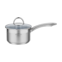 Ковш MAUNFELD GERDA из нержавеющей стали, со стеклянной крышкой, 16 см, 1,8 л MSP18S07