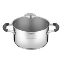 Кастрюля MAUNFELD LAURA из нержавеющей стали, со стеклянной крышкой, 20 см, 3,1 л MCS31S08GR