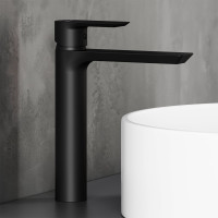 Высокий смеситель для умывальника Damixa Apollo черный 470250300