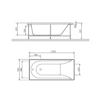 Каркас для ванны AM.PM spirit 150х70 см W72A-150-070W-R2