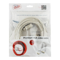 Кабель VGA Premium Cablexpert, 15M/15M, 5.0м, двойная экранировка, ферритовые кольца, пакет CC-PPVGA-5M