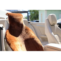 Утепленная накидка на сиденье автомобиля коричневая Golden Snail GS9018