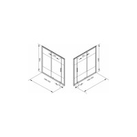 Шторка для ванны Aquanet AE10-B-150H150U-CP Practic 1500 мм, хром, полоска, 6 мм 00243611