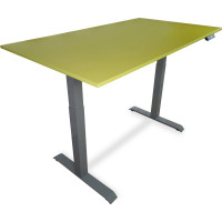 Стол с регулируемой высотой StolStoya МОТОР UP рама серая, столешница ЛДСП, Лайм, 160x80 PE211ISSLSL160