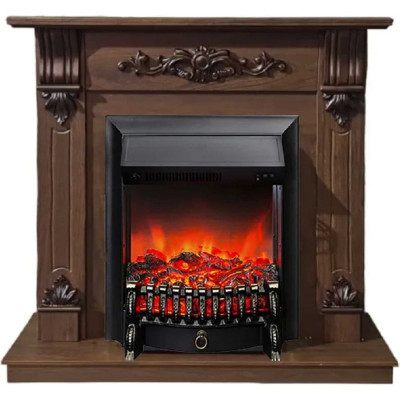 Каминокомплект InterFlame Мальта разборный Фобос Bl орех с Fobos Bl орех