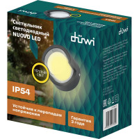 Настенный накладной светильник duwi NUOVO LED 6Вт ABS пластик 3000К IP 54 черный 24784 9