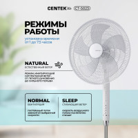 Напольный вентилятор Centek 65Вт Пульт ДУ, LED, 44,5см, таймер до 7,5ч, тяжелая база CT-5023