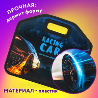 Папка-сумка ЮНЛАНДИЯ 1 отделение, фетровые ручки, 34x30x11 см, night race 270999