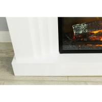 Каминокомплект ELEKAM delta с очагом pulsar 38 белый с черным (разборный) 100070