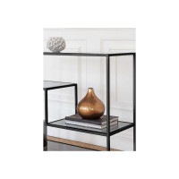 Консоль GreenWeen JAQLENE черный каркас, столешница тонированное стекло, 1000x350x810, GW-KONS-JAQLENE-B-G