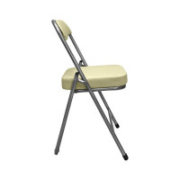 Складной стул ООО Комус каркас металлик, кожзам бежевый, рс 04 кант 1816736