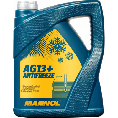 MANNOL ANTIFREEZE ADVANCED AG13+ 5 л. Концентрат охлаждающей жидкости желтый 41145