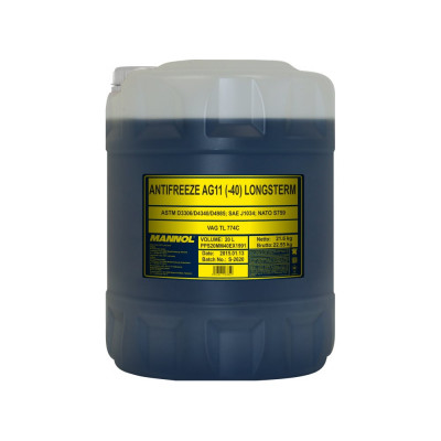 Готовый раствор охлаждающей жидкости MANNOL ANTIFREEZE LONGTERM AG11 2051