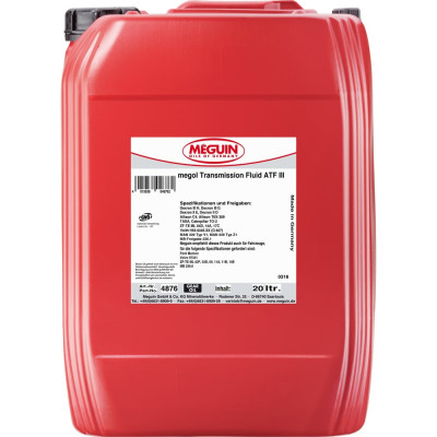 Масло для АКПП MEGUIN Megol Transmission Fluid ATF III 4876