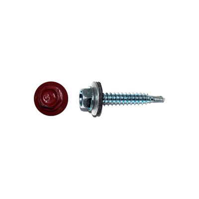 Кровельный саморез КРЕП-КОМП 4,8x70 RAL3003 красный рубин 1500 шт. ск703003