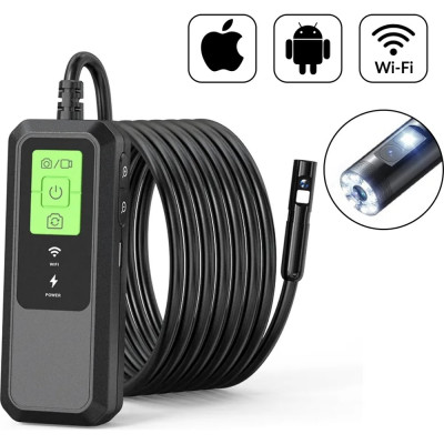 iCarTool Видеоэндоскоп-WIFI для смартфона/планшета, 2 камеры 3.5Мп (2560x1440), зонд 7.9 мм, длина 3м IC-V803-2