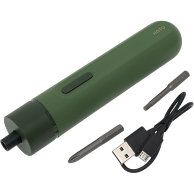 HOTO Аккумуляторная литий-ионная отвёртка li-ion screwdriver-lite (зелёный) HTE0012GL