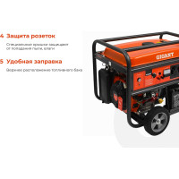 Gigant Бензиновый трехфазный генератор GGL-8000Е-3