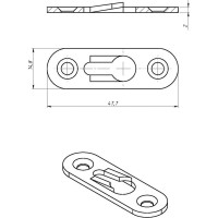 Мебельная подвеска ТУНДРА 48 мм, цинк, 1 шт. 5299360