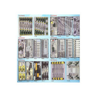 Инструментальная тумба 7 секций, 361пр, красная FORCE 10217R-361