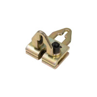 Зажим для кузовных работ с плоской и L-образной петлями, широкий захват 120мм, нагрузка 5т и 3т FORCE 62512