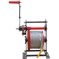 Ручная барабанная лебедка ЦМК ЛР-1 трос 6,5мм*40м L0002