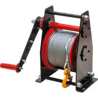 Ручная барабанная лебедка ЦМК ЛР-1 трос 6,5мм*40м L0002