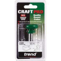 Фреза кромочная фигурная (38x17x61 мм, R6 мм, 2 лезвия, хвостовик 12,7 мм) по дереву Trend C281X1/2TC