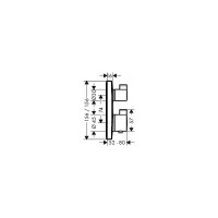 Термостат скрытого монтажа Hansgrohe 15714670 Ecostat Square для 2 потребителей 00055075