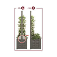 Цветочный ящик со шпалерой, сборка в 2-х вариантах Bama Spa 31982 80х42.5х150 см, антрацит 062847