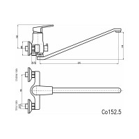 Смеситель для ванны с душем RavSlezak Colorado CO152.5/1