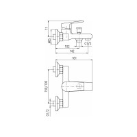 Смеситель для ванны с душем RavSlezak Colorado CO254.5CMAT