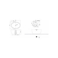 Накладная раковина Scarabeo MATTY 8056