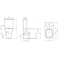 Унитаз-компакт Kale Babel с бачком и сиденьем микролифт 310200100022