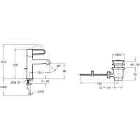 Смеситель Jacob Delafon Odeon Rive Gauche 00256237 E21028-CP-CP