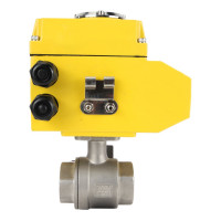 Кран шаровой DN.ru КШМП.316.230-ISO Ду32 Ру63 с электроприводом QT-005 24В D160-00173