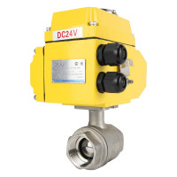 Кран шаровой DN.ru КШМП.316.230-ISO Ду32 Ру63 с электроприводом QT-005 24В D160-00173