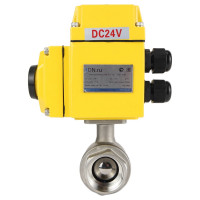 Кран шаровой DN.ru КШМП.316.230-ISO Ду32 Ру63 с электроприводом QT-005 24В D160-00173