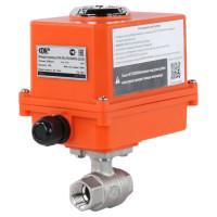 Кран шаровой DN.ru КШМП.316.230-ISO Ду25 Ру63 с электроприводом QT-003-MINI 220В D160-07641