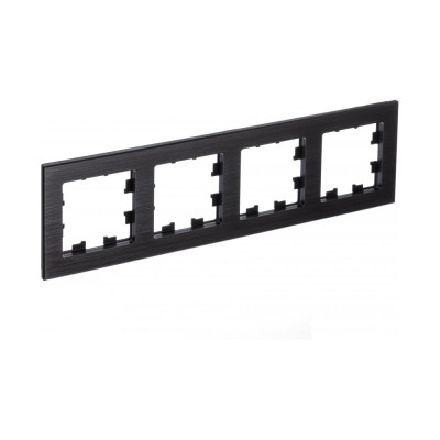 Рамка Systeme Electric AtlasDesign NATURE металл оникс 4-ая ATN312304