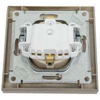Розетка Systeme Electric AtlasDesign Шампань с/з со шторками, 16А, в сборе SE ATN000544