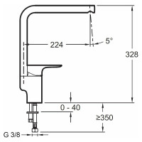 Смеситель для кухни JACOB DELAFON ALEO 00000060265 E72360-CP