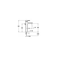 Смеситель для раковины JACOB DELAFON STRAYT высокий без донного клапана E98340-CP 00000038766