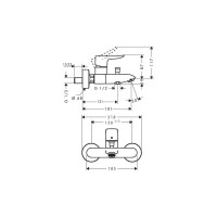Смеситель для ванны HANSGROHE 31480000 Metris 00000008214