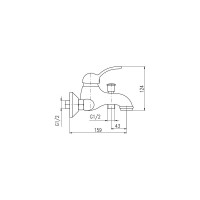 Смеситель для ванны RavSlezak Labe L054.5CMATZ